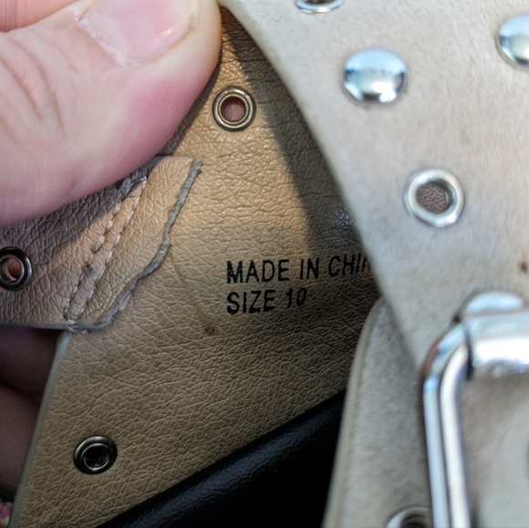 BOHME ZAYA BUCKLE SANDALS IN BEIGE Size 10 - Picture 6 of 7